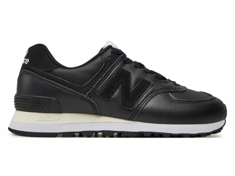 New Balance Women's 574 Sneaker, Black (001), 4 UK