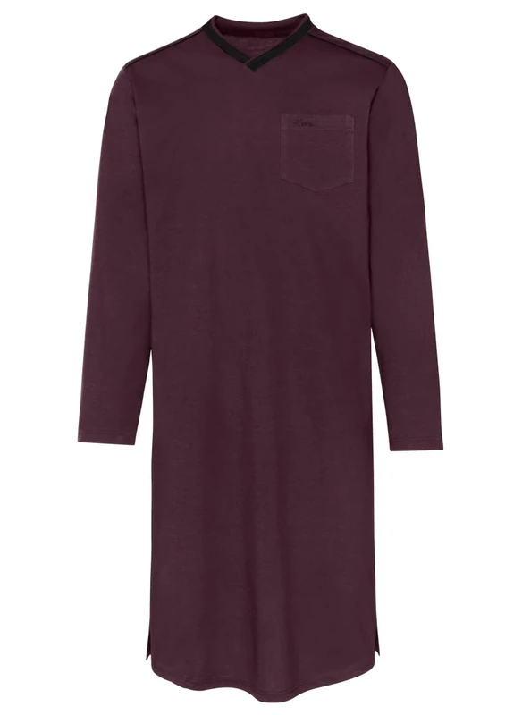 Trigema Organic Cotton Nightdress, Aubergine-c2c, XL
