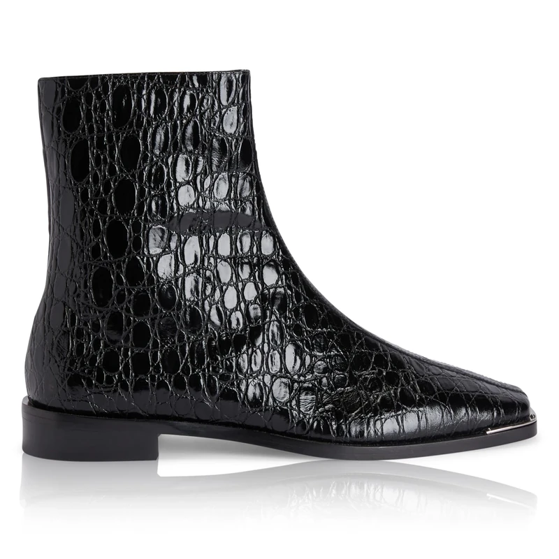 Giuseppe Zanotti, Westport Booties, Black, Leather, 9,5