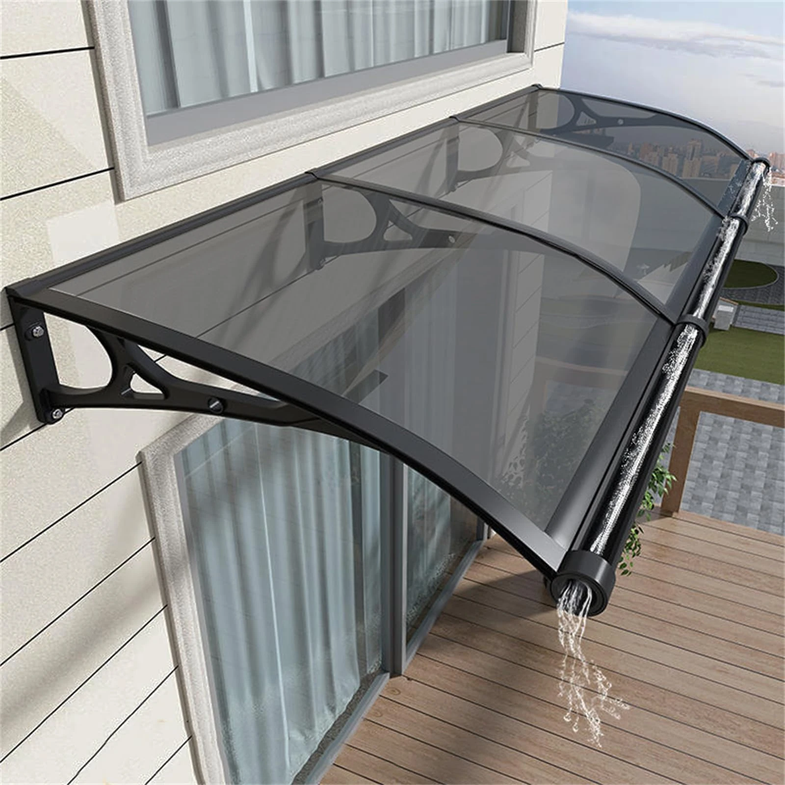 Outdoor Patio Awning Canopy, Front Door Patio Canopy,Window Awning Door Canopy,Door Window Garden Canopy, Awnings for Patio, Porch, Deck,for UV, Rain, Snow and Sunlight Protection
