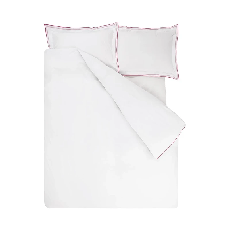 Designers Guild Flat Sheet, Astor Peony, 270 x 300 cm, Essix, White