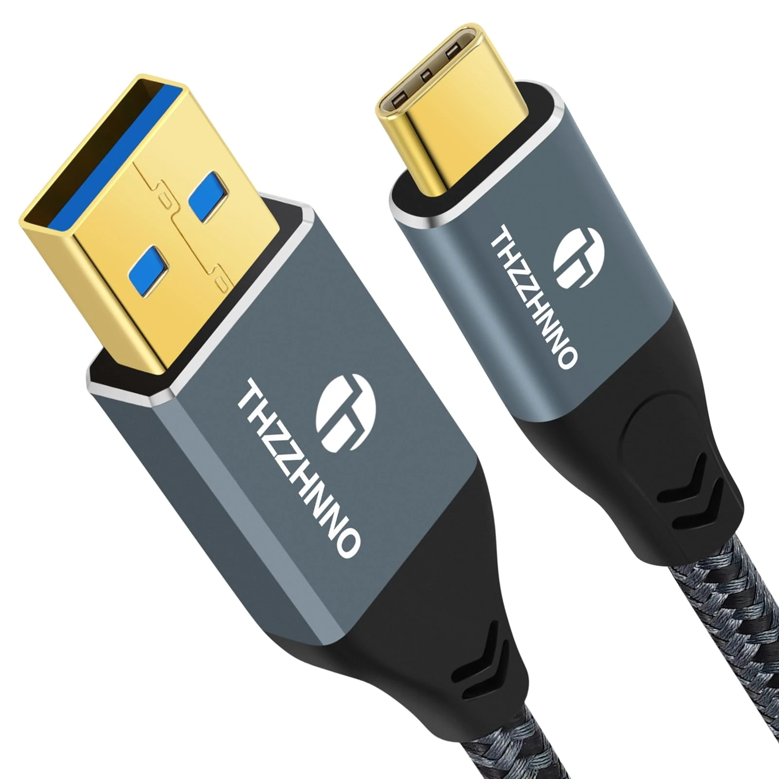 Thzzhnno USB A to USB C Cable 2M, USB 3.1 USB 3.2 Gen2 10Gbps Data Transfer Lead for Samsung Galaxy/iPhone 15/MacBook Pro/iPad Pro