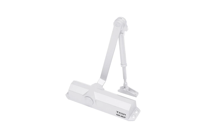 Tesa Assa Abloy CT180134NBL Articulated Arm Door Closer for Doors White with Retention CT1800