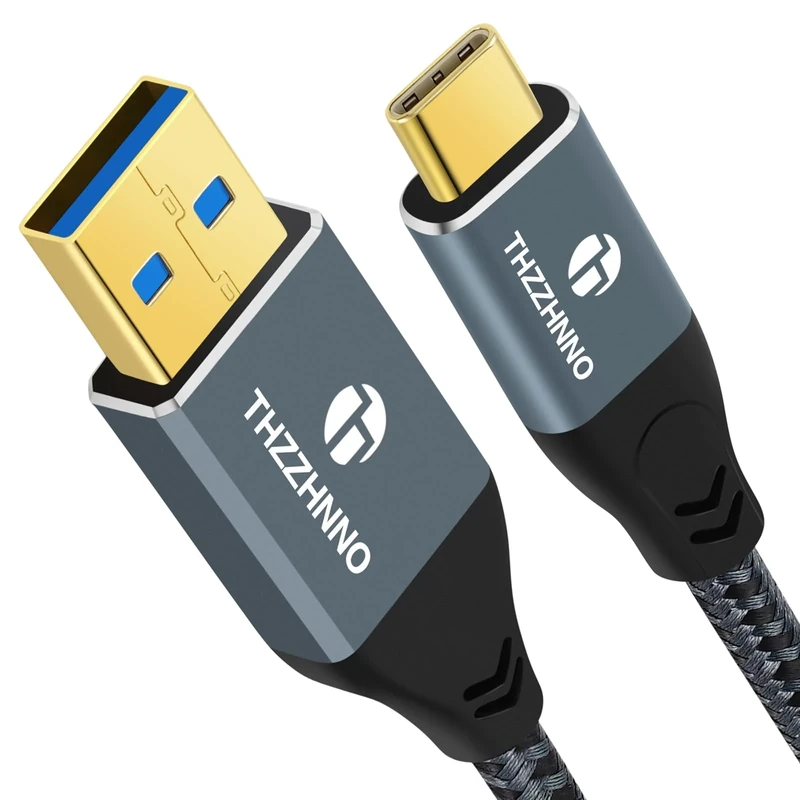 Thzzhnno USB A to USB C Cable 0.5M, USB 3.1 USB 3.2 Gen2 10Gbps Data Transfer Lead for Samsung Galaxy/iPhone 15/MacBook Pro/iPad Pro
