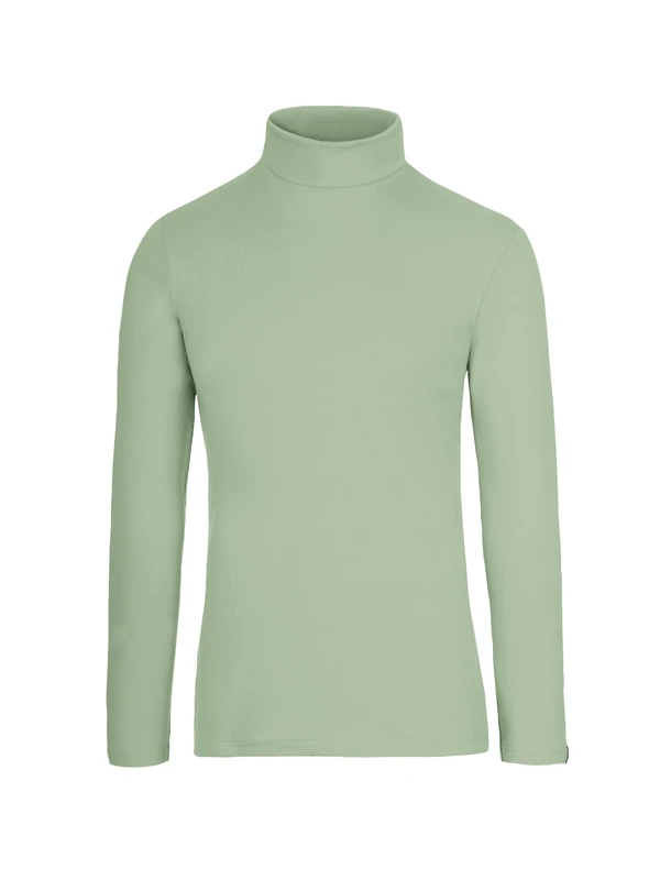 Trigema Women's Turtleneck Shirt, Green Tea, S