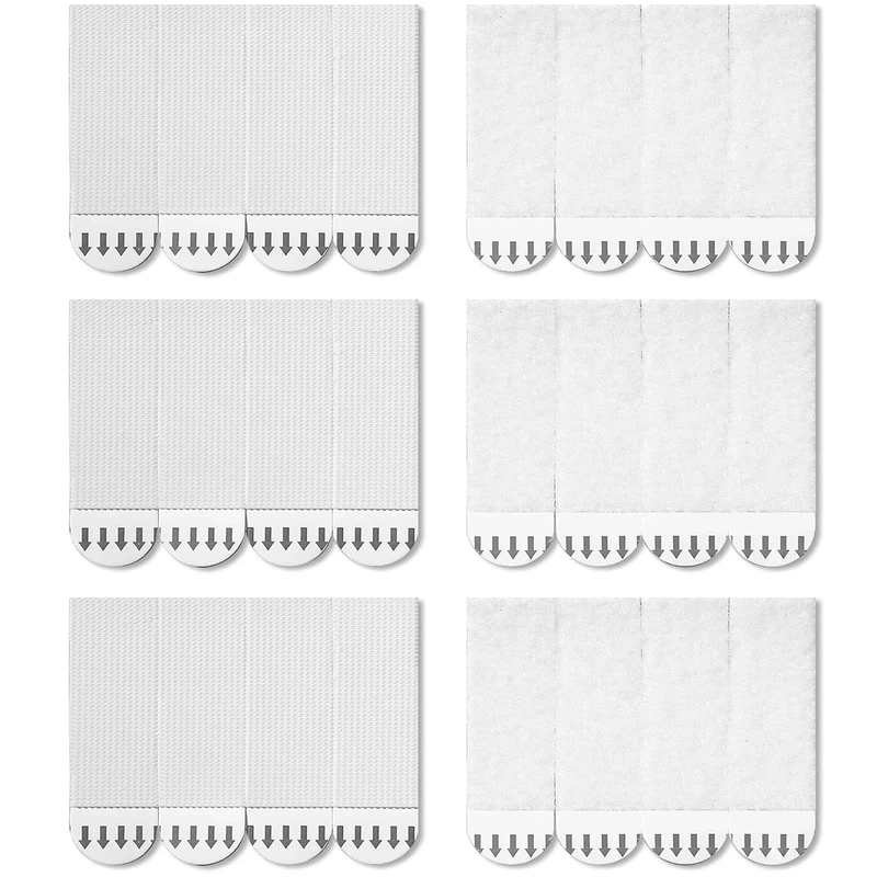 Picture Hanging Strips Heavy Duty,12-Pairs(24 Strips) Picture Canvas Hanger No Nails,Photo Frame Stickers for Wall,Hanging Picture Without Nail,Hook and Loop Mounting Tape. (16 x 69mm)