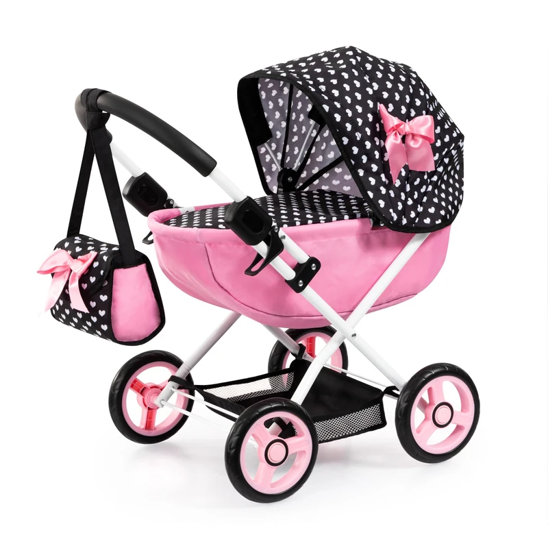 Bayer Design 12760AA Dolls Pram Cosy stroller, foldable, bag, blanket, pillow, modern