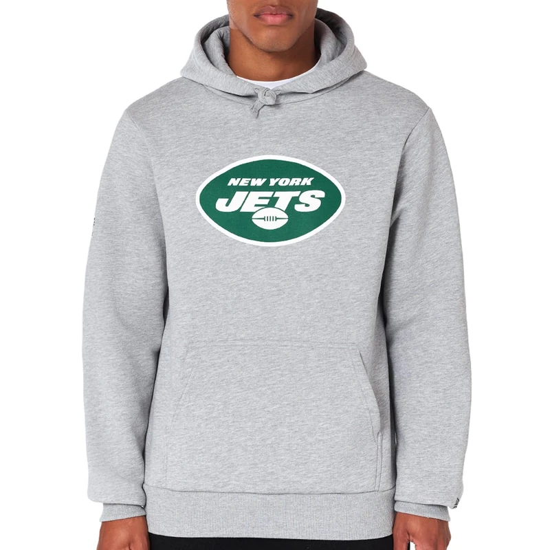 New Era New York Jets NFL Team Logo Hoody Grey Hooded Jumper