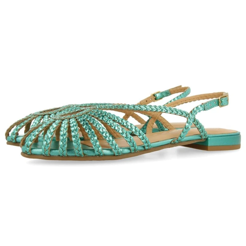 GIOSEPPO Hingham Women's Mary Jane Flat Shoes, Aqua Blue, 8.5 UK