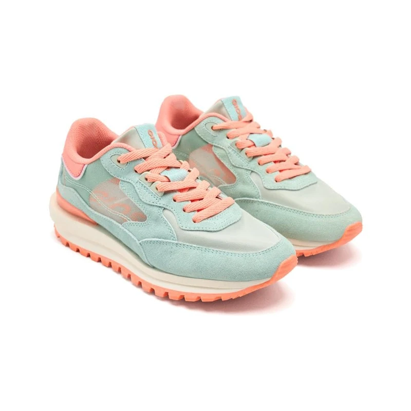 IOLA Grid Leather Sneakers, Blue, 8.5 UK