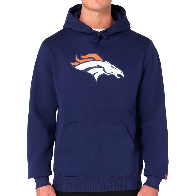 New Era Denver Broncos NFL Team Logo Hoody Blue Hooded Jumper
