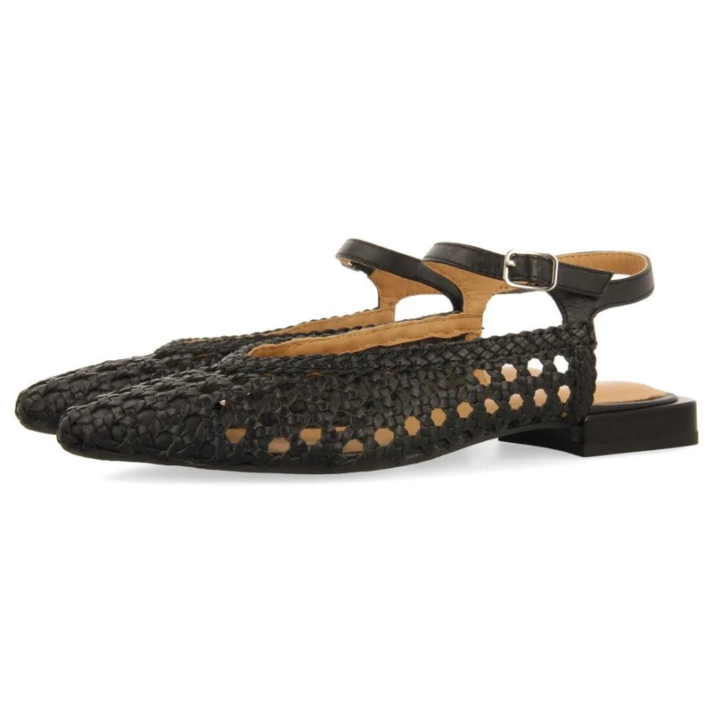 GIOSEPPO Women's Deblois Mary Jane Flat, Black/White, 8.5 UK