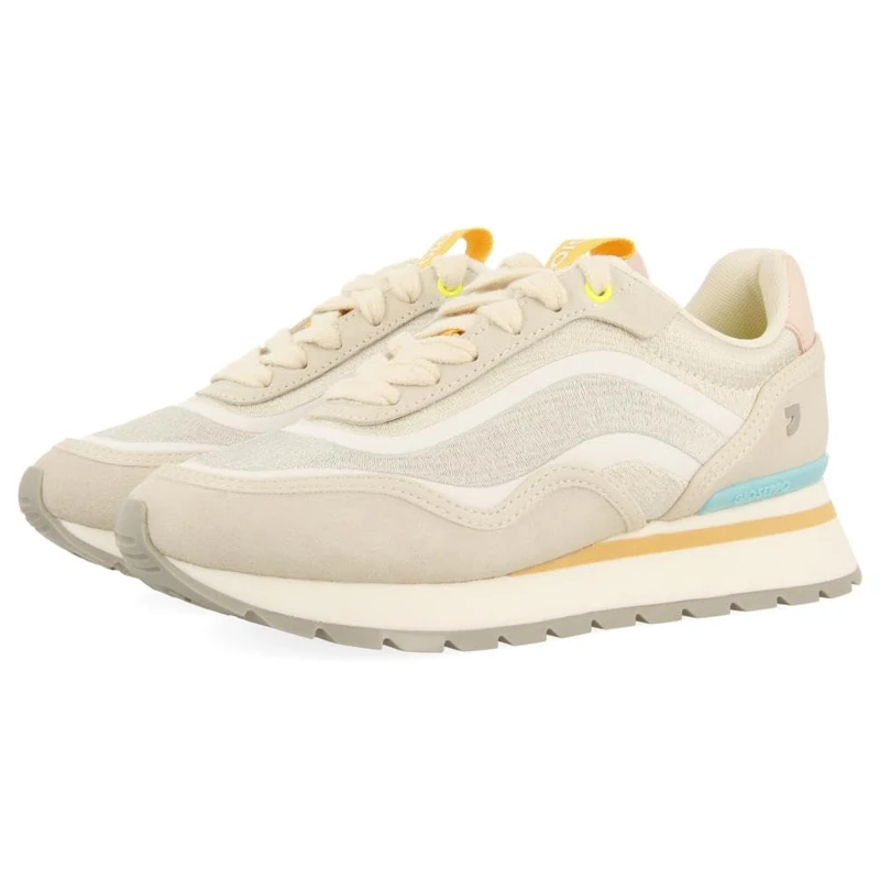 GIOSEPPO MONKTON Retro Leather Sneakers, White, 4 UK