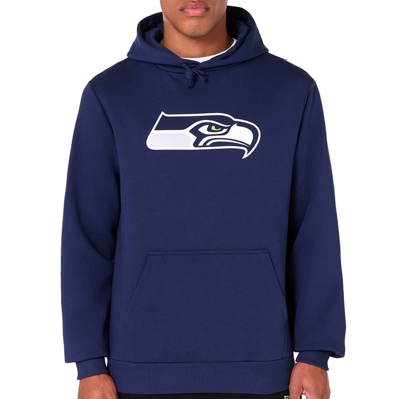 New Era Seattle Seahawks NFL Team Logo Hoody Blue Hooded Jumper