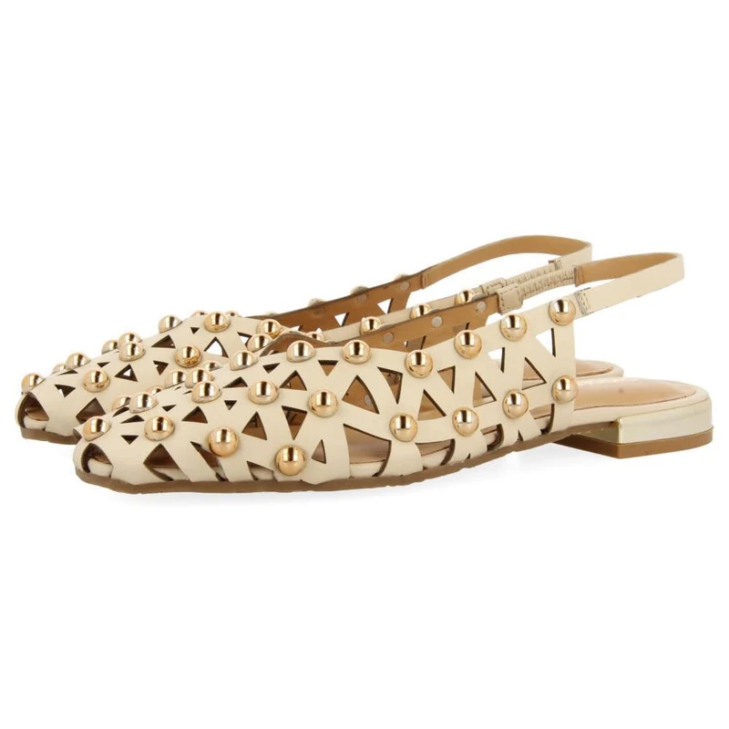 GIOSEPPO Calamus Leather Mules, Ivory White, 8.5 UK