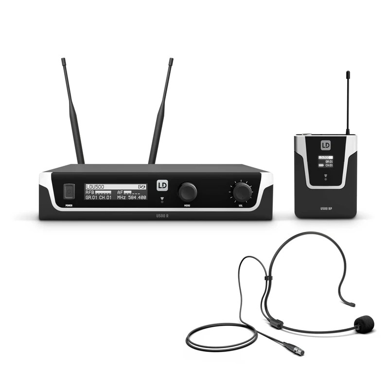 LD Systems U508 BPH - Wireless Microphone System with Bodypack and Headset - 823 – 832 MHz + 863 – 865 MHz