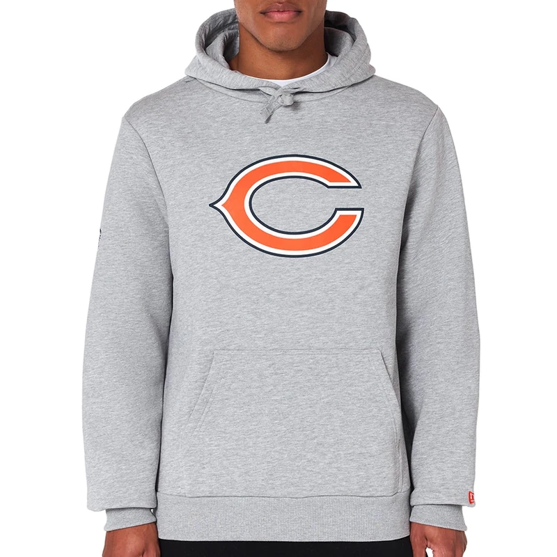 New Era Chicago Bears NFL Team Logo Hoody Grey Hooded Jumper