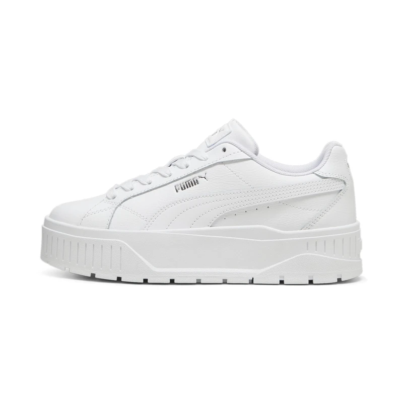 PUMA Womens Karmen II Leather Sneakers White Size UK 3