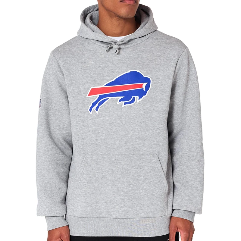 New Era Buffalo Bills NFL Team Logo Hoody Grey Hooded Jumper