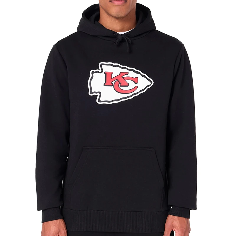 New Era Kansas City Chiefs NFL Team Logo Hoody Black Hooded Jumper