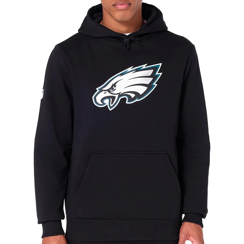 New Era Philadelphia Eagles NFL Team Logo Hoody Black Hooded Jumper