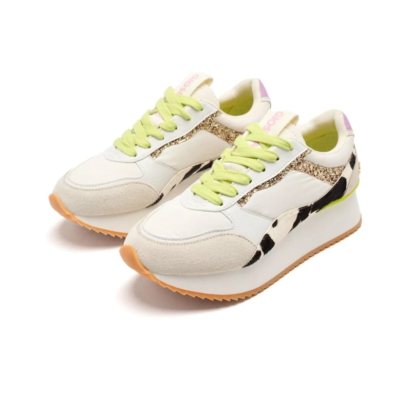 GIOSEPPO Leopard Bowdoin Platform Shoes, Cow, 7 UK