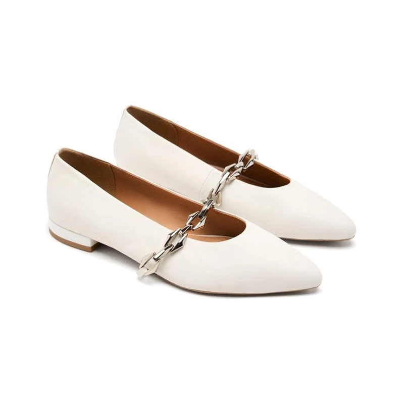 GIOSEPPO Women's Hallie Mary Jane Shoe, White, 8.5 UK