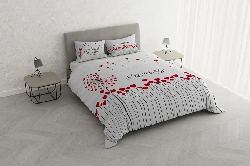 Shine Duvet Cover Set with Digital Print, Made in Italy, Double, 13 cm