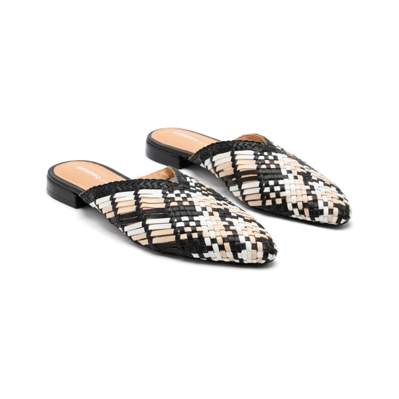 GIOSEPPO LAGRANGE, Women's Mary Jane Flats, Black, 40 EU, Black/White, 8 UK