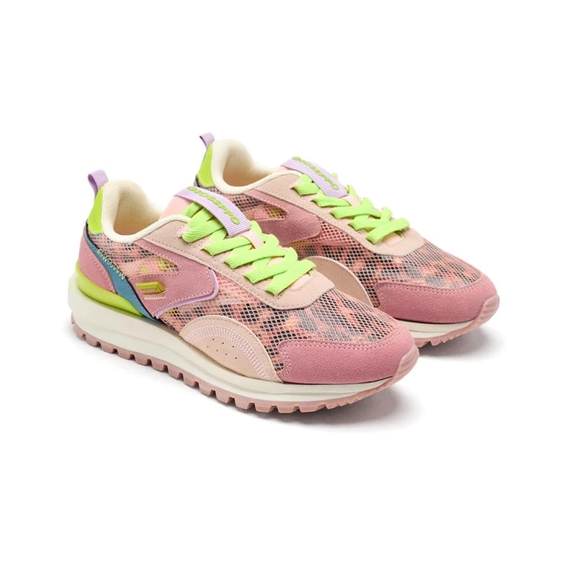 GIOSEPPO Cavendish Leather & Mesh Sneakers, Nude, 4 UK