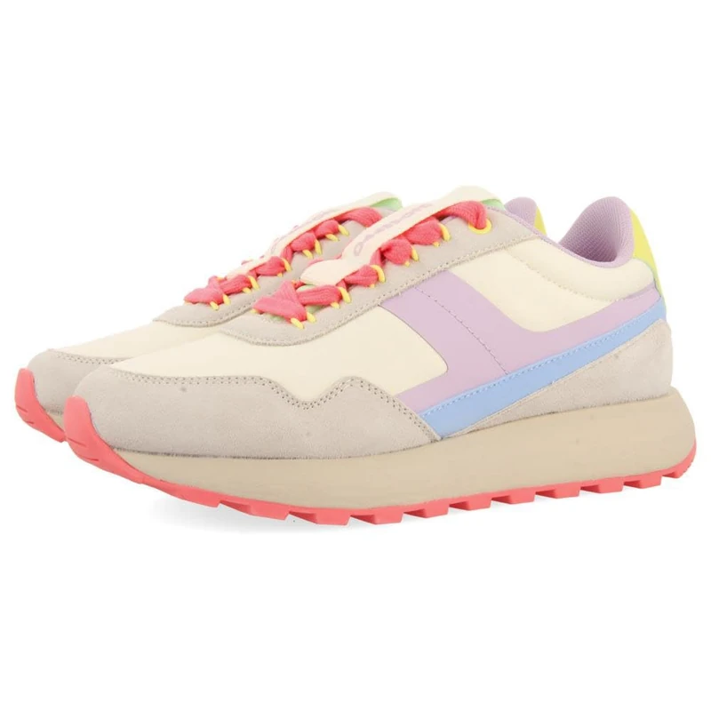 Retro Leather Athol Sneakers, Ivory White, 5 UK