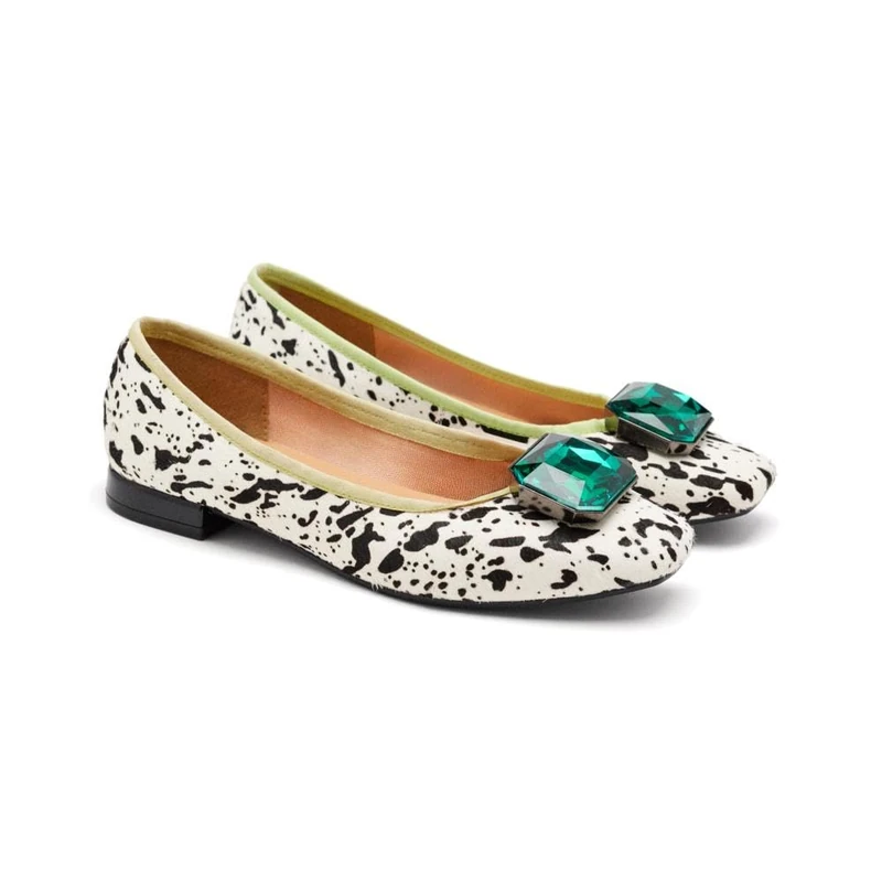 GIOSEPPO Women's Clyman Mary Jane Flat, Cow, 4 UK