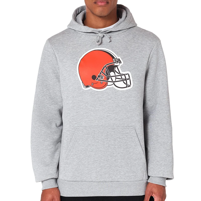 New Era Cleveland Browns NFL Team Logo Hoody Grey Hooded Jumper