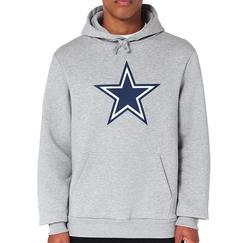 New Era Dallas Cowboys NFL Team Logo Hoody Grey Hooded Jumper