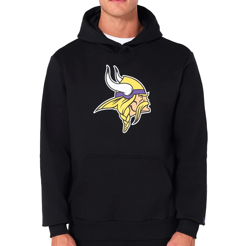 New Era Minnesota Vikings NFL Team Logo Hoody Black Hooded Jumper