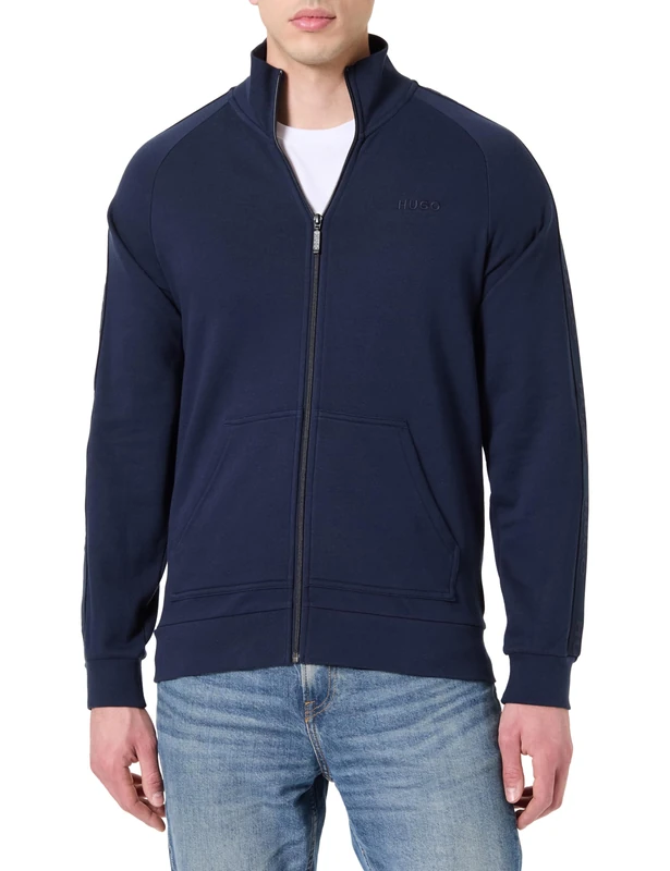 HUGO Men's LIAM Zip jacket 10271462 01 Loungewear_Jacket, 405Dark Blue, XXL