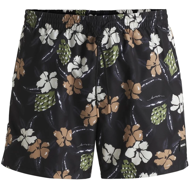 BOSS Men's Piranha 10257165 01 Swim_Short, 3Black,