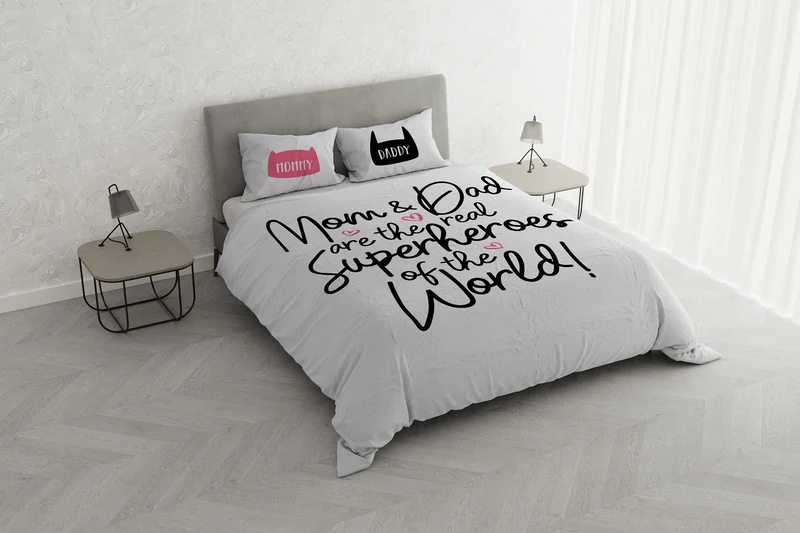 Shine Duvet Cover Set with Digital Print, Made in Italy, Double, 07