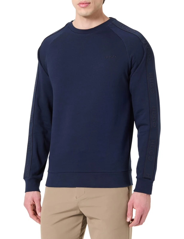 HUGO Men's LIAM Sweatshirt 10271462 01 Loungew_Sweatshirt, 405Dark Blue,