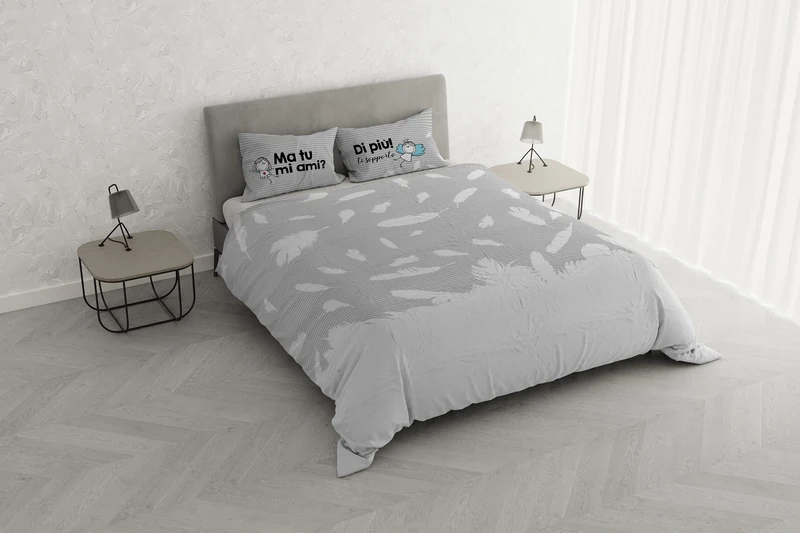 Shine Duvet Cover Set with Digital Print, Made in Italy, Double, 16 cm