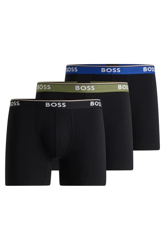 BOSS Men's BoxerBr 3P Power 10267398 01 Boxer_Brief, 965Open Miscellaneous, XS (Pack of 3)