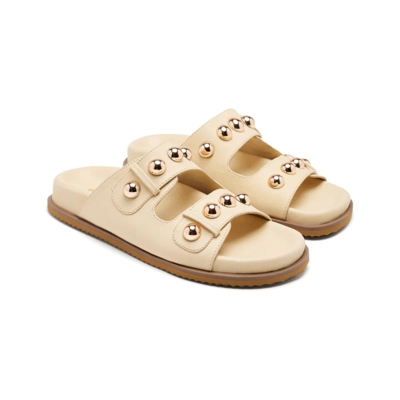 GIOSEPPO Leather Sandals TACHAS WRENTHAM, ivory white, 5 UK
