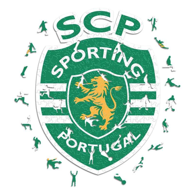 Iconic Puzzles - Sporting CP, Logo, Officially Licensed Wooden Puzzle, 100% Sustainable, Gift for Adults and Children, Size M, 270 Pieces