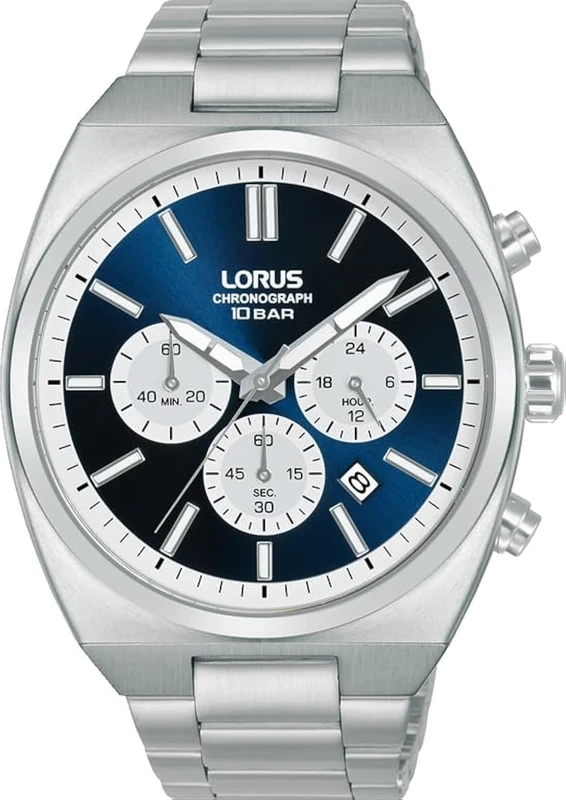 Lorus Chronograph Silver Blue Watch RT363KX9