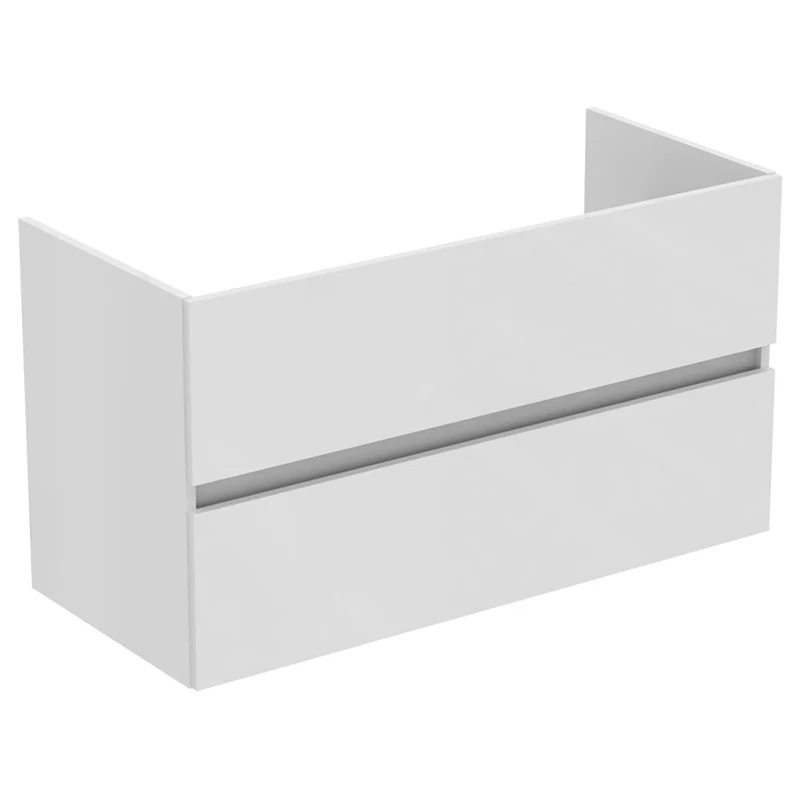 Ideal Standard Bathroom Vanity Units Eurovit+ 100cm wall mounted vanity unit with 2 drawers, R0265WG, White