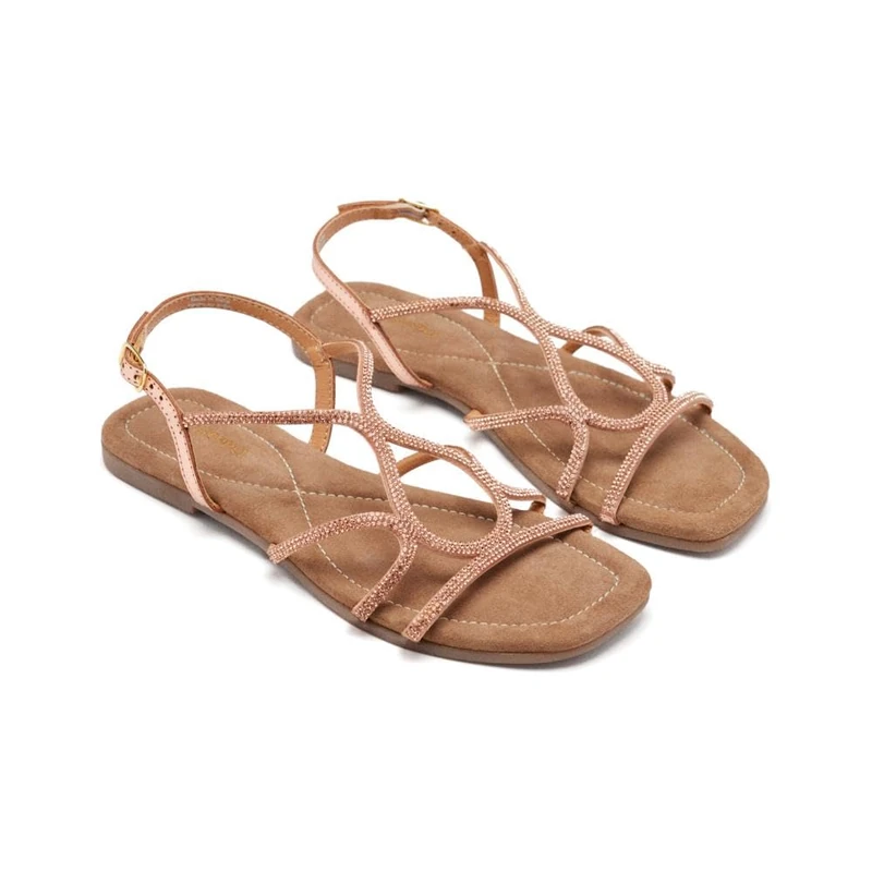 GIOSEPPO Leather Sandals PEDRERÍA GILMANTON, Rose Gold, 8 UK - Image 1