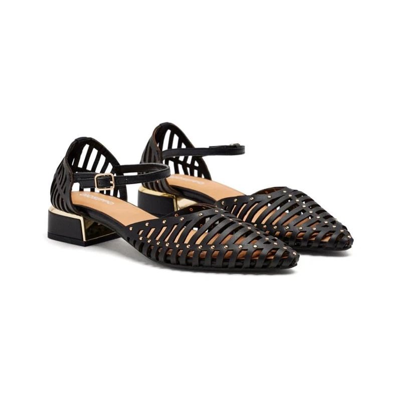 GIOSEPPO Women's Fletcher Sandal, Black/White, 6.5 UK