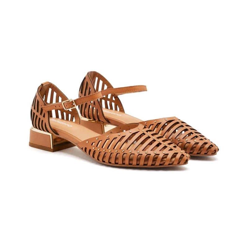 GIOSEPPO Fletcher Leather Strappy Heels, Camel, 8.5 UK