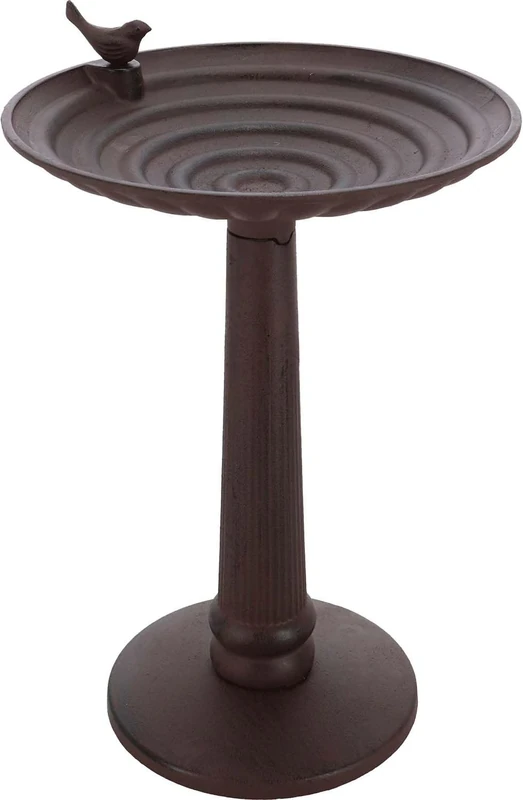 Cast Iron Bird Bath on Stand XL - 37cm Diameter