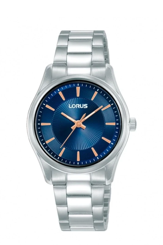 Lorus Men's Analogue Quartz Watch with Stainless Steel Strap, Silver/Black, Silver, Bracelet